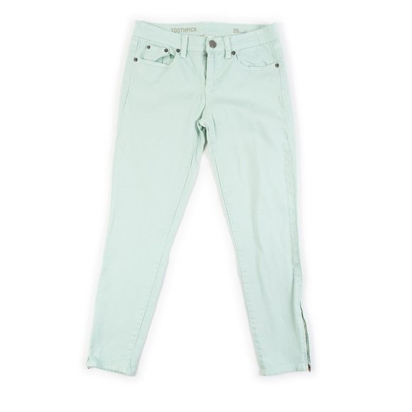 J. CREW Toothpick mint green ankle jeans size 28 - Picture 1 of 12